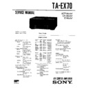 Sony MHC-EX70AV, TA-EX70 Service Manual