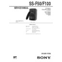Sony MHC-F100, MHC-F50, MHC-FR1, SS-F100, SS-F50 Service Manual