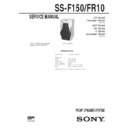 Sony MHC-F150, MHC-FR10, SS-F150, SS-FR10 Service Manual