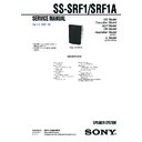 Sony MHC-F150, MHC-FR10, SS-SRF1, SS-SRF1A (serv.man2) Service Manual