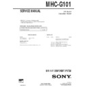Sony MHC-G101 Service Manual