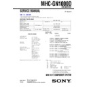 Sony MHC-GN1000D Service Manual