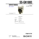 Sony MHC-GN100D, MHC-GN90D, SS-GN100D Service Manual