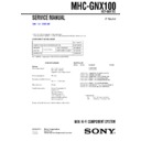 Sony MHC-GNX100 Service Manual