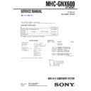Sony MHC-GNX600 Service Manual