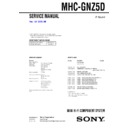 mhc-gnz5d, ss-gnz5d service manual