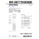 mhc-gnz777d, mhc-gnz888d service manual