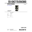 Sony MHC-GNZ77D, MHC-GNZ88D, SS-GNZ77D, SS-GNZ88D Service Manual