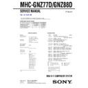 Sony MHC-GNZ77D, MHC-GNZ88D Service Manual