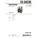 Sony MHC-GNZ7D, MHC-GNZ8D, MHC-GNZ9D, SS-GNZ9D Service Manual