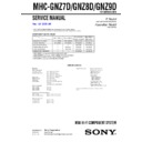 Sony MHC-GNZ7D, MHC-GNZ8D, MHC-GNZ9D Service Manual