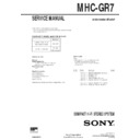 Sony MHC-GR7 Service Manual