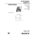 Sony MHC-GRX10AV, MHC-R800, MHC-RX110AV, MHC-RX88, SS-GRX10A, SS-R800, SS-RX110, SS-RX88 Service Manual