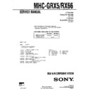 Sony MHC-GRX5, MHC-RX66 Service Manual