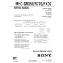 Sony MHC-GRX50, MHC-R770, MHC-RXD7 Service Manual