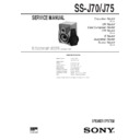 Sony MHC-GRX7, MHC-GRX7J, MHC-RX77, MHC-RX77S, SS-J70, SS-J75 Service Manual