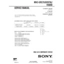 Sony MHC-GRX70, MHC-GRX70J, MHC-RXD80 Service Manual