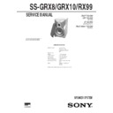 Sony MHC-GRX8, MHC-RX110AV, SS-GRX10, SS-GRX8, SS-RX99 Service Manual