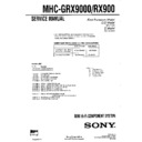 Sony MHC-GRX9000, MHC-RX900 Service Manual