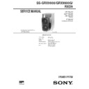 Sony MHC-GRX9900, MHC-RXD9, SS-GRX9900, SS-GRX9900G, SS-RXD9 Service Manual