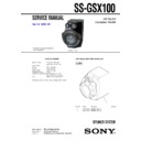 Sony MHC-GSX100W, SS-GSX100 Service Manual