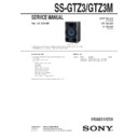 Sony MHC-GTZ2, MHC-GTZ2I, MHC-GTZ3, MHC-GTZ3I, SS-GTZ3, SS-GTZ3M Service Manual