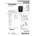 Sony MHC-GTZ3, MHC-GTZ3I, SS-WGZ3, SS-WGZ3A, SS-WGZ3M, SS-WGZ4, SS-WGZ4M Service Manual