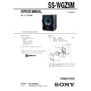 Sony MHC-GTZ5, SS-WGZ5M Service Manual