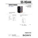 Sony MHC-GX250, MHC-GX450, MHC-RG221, MHC-RG444S, SS-RG444 Service Manual