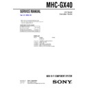 Sony MHC-GX40 Service Manual