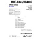 Sony MHC-GX45, MHC-RG440S Service Manual