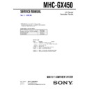 Sony MHC-GX450 Service Manual