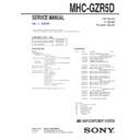 Sony MHC-GZR5D Service Manual