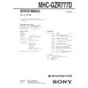 mhc-gzr777d service manual