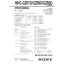 Sony MHC-GZR7D, MHC-GZR8D, MHC-GZR9D Service Manual