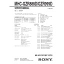 Sony MHC-GZR888D, MHC-GZR999D Service Manual