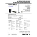 Sony MHC-GZR88D, MHC-GZR99D, SA-VS150H, SA-VS350H, SA-WVS350, SS-CNV350, SS-FCR350H, SS-FVS350, SS-SRV350 Service Manual
