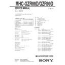 Sony MHC-GZR88D, MHC-GZR99D Service Manual
