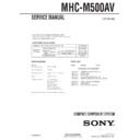 Sony MHC-M500AV Service Manual