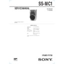Sony MHC-MC1, SS-MC1 Service Manual