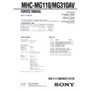 Sony MHC-MG110, MHC-MG310AV Service Manual