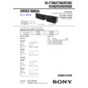 Sony MHC-MG310AV, MHC-MG510AV, SS-CT360, SS-CT560, SS-RC360, SS-RC560, SS-RS360, SS-RS560 Service Manual
