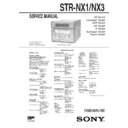 Sony MHC-NX1, MHC-NX3AV, STR-NX1, STR-NX3 Service Manual