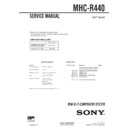 Sony MHC-R440 Service Manual