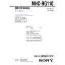 Sony MHC-RG110 Service Manual