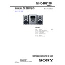 Sony MHC-RG170 Service Manual
