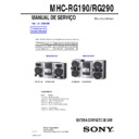 Sony MHC-RG190, MHC-RG290 (serv.man2) Service Manual