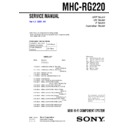Sony MHC-RG220 (serv.man2) Service Manual