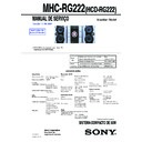 Sony MHC-RG222 (serv.man2) Service Manual