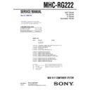 Sony MHC-RG222 Service Manual